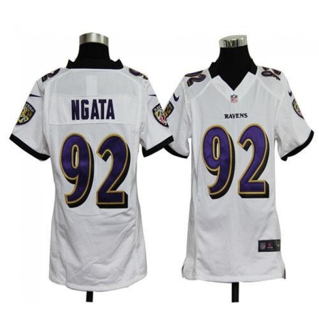 Baltimore Ravens #92 Haloti Ngata White Youth Stitched NFL Elite Jersey