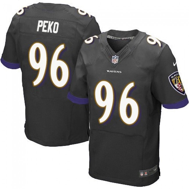 Nike Ravens #96 Domata Peko Sr Black Alternate Men's Stitched NFL New Elite Jersey