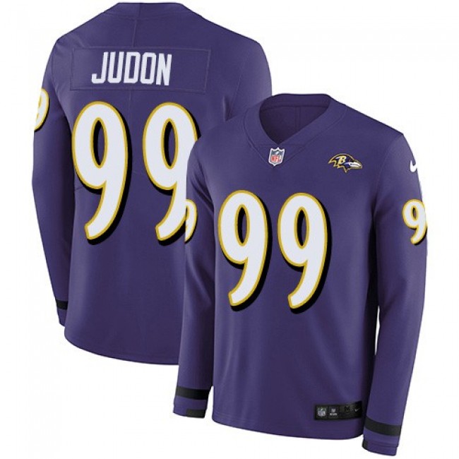Nike Ravens #99 Matthew Judon Purple Team Color Men's Stitched NFL Limited Therma Long Sleeve Jersey