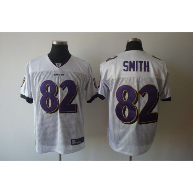Ravens #82 Torrey Smith White Stitched NFL Jersey
