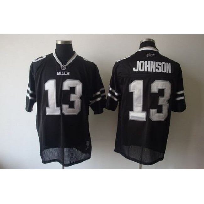 Bills #13 Steve Johnson Black Shadow Stitched NFL Jersey