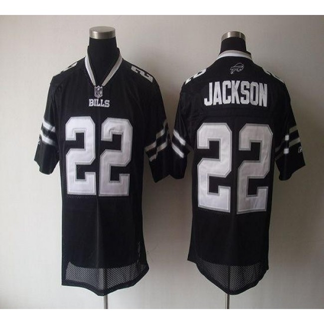 Bills #22 Fred Jackson Black Shadow Stitched NFL Jersey