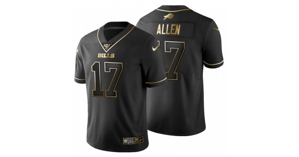 مقابض دواليب خشب NFL Jersey tag-Buffalo Bills #17 Josh Allen Men's Nike Black ... مقابض دواليب خشب