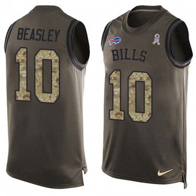 Nike Bills #10 Cole Beasley Green Men's Stitched NFL Limited Salute To Service Tank Top Jersey