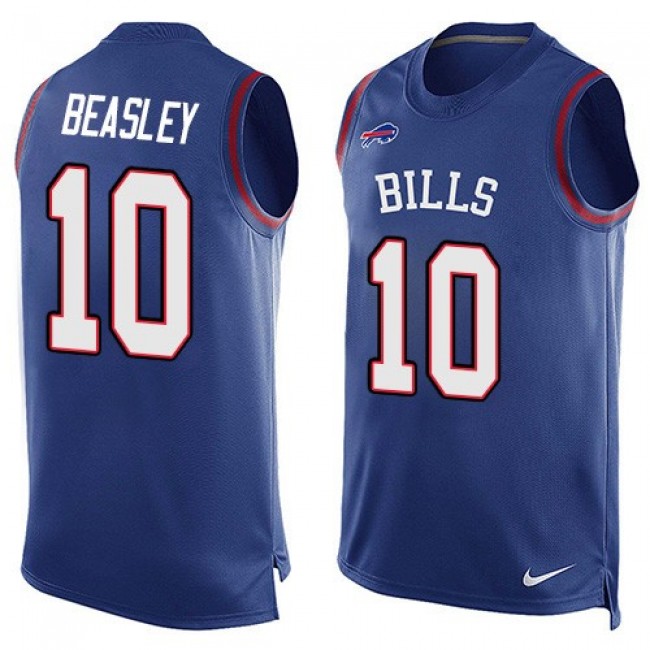 Nike Bills #10 Cole Beasley Royal Blue Team Color Men's Stitched NFL Limited Tank Top Jersey