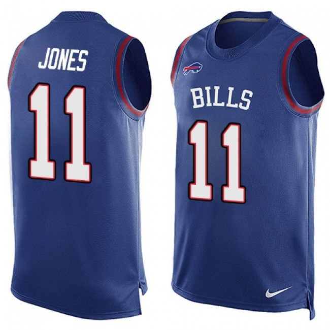 Nike Bills #11 Zay Jones Royal Blue Team Color Men's Stitched NFL Limited Tank Top Jersey