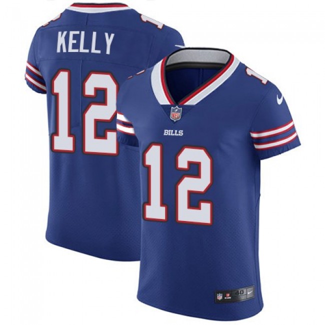Nike Bills #12 Jim Kelly Royal Blue Team Color Men's Stitched NFL Vapor Untouchable Elite Jersey
