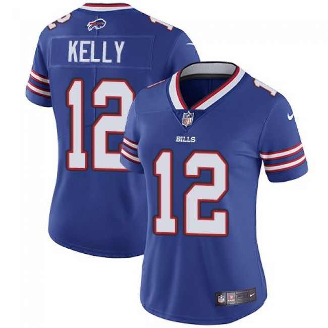 Women's Bills #12 Jim Kelly Royal Blue Team Color Stitched NFL Vapor Untouchable Limited Jersey
