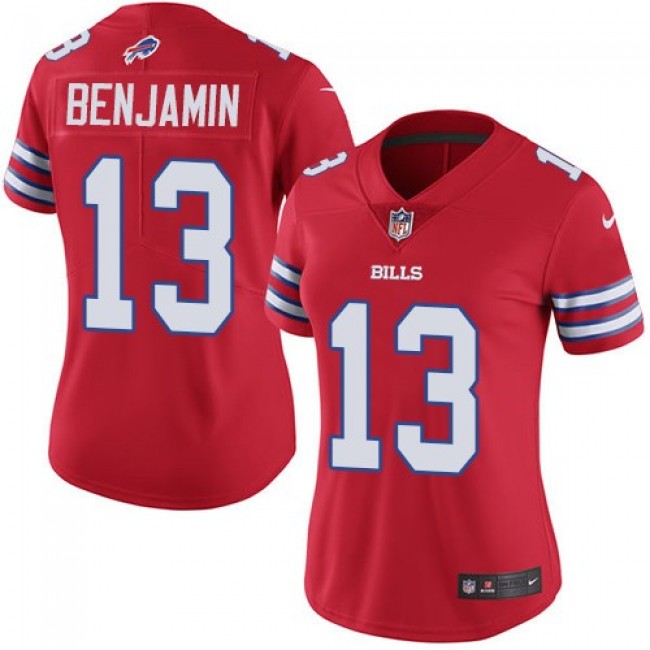 Women's Bills #13 Kelvin Benjamin Red Stitched NFL Limited Rush Jersey