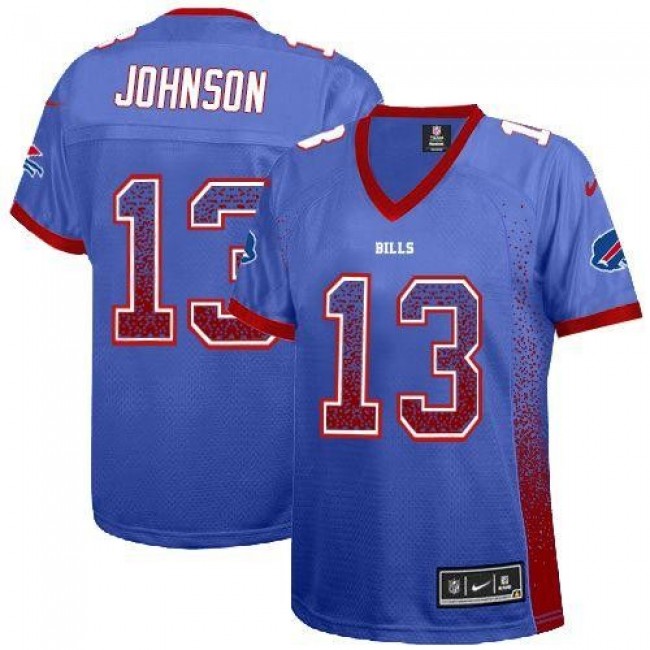 Women's Bills #13 Steve Johnson Royal Blue Team Color Stitched NFL Elite Drift Jersey