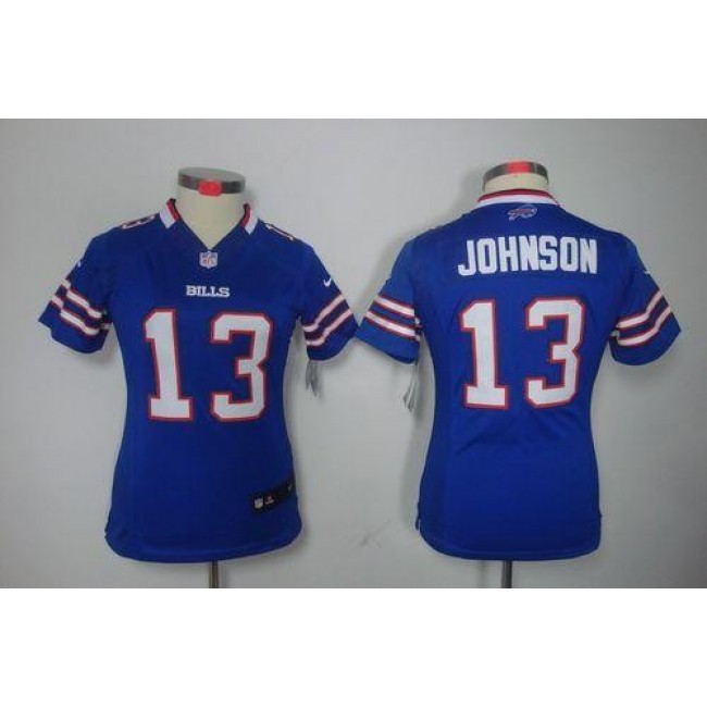 Women's Bills #13 Steve Johnson Royal Blue Team Color Stitched NFL Limited Jersey