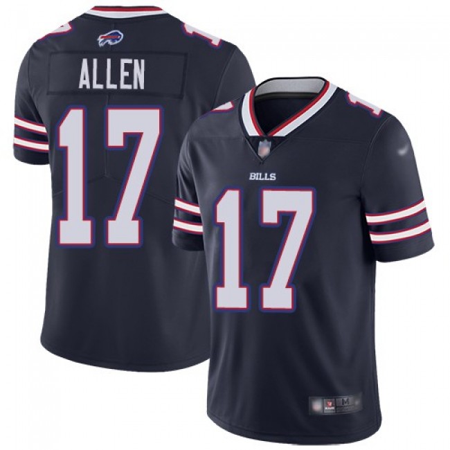Nike Bills #17 Josh Allen Navy Men's Stitched NFL Limited Inverted Legend Jersey