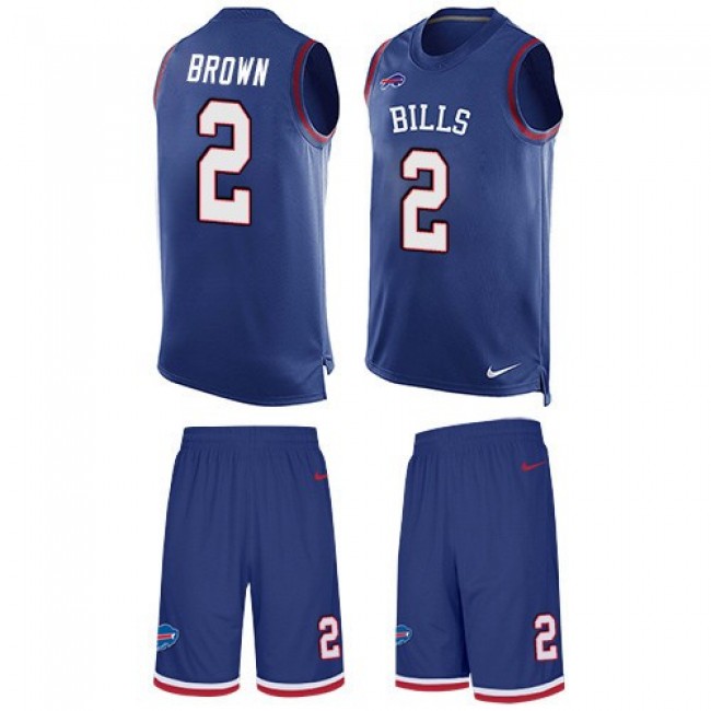 Nike Bills #2 John Brown Royal Blue Team Color Men's Stitched NFL Limited Tank Top Suit Jersey