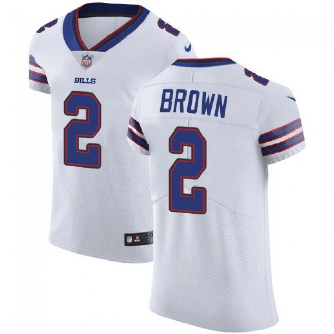 Nike Bills #2 John Brown White Men's Stitched NFL Vapor Untouchable Elite Jersey