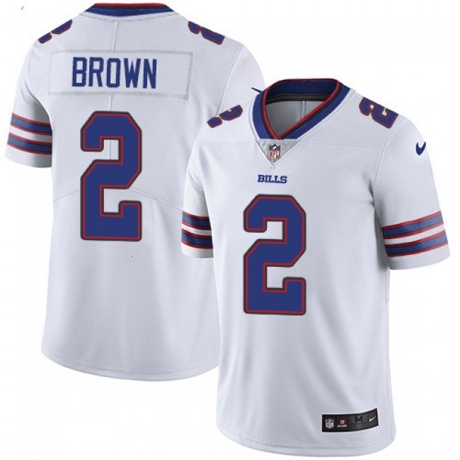Nike Bills #2 John Brown White Men's Stitched NFL Vapor Untouchable Limited Jersey