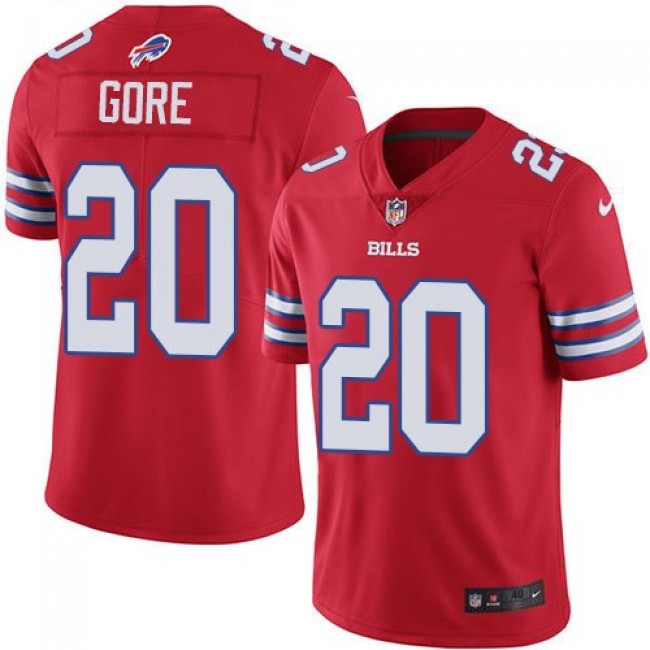 Nike Bills #20 Frank Gore Red Men's Stitched NFL Elite Rush Jersey