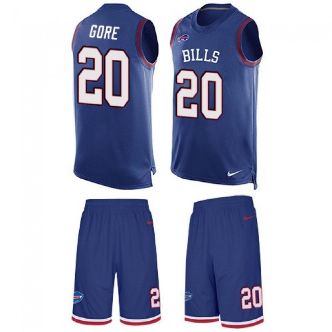 Nike Bills #20 Frank Gore Royal Blue Team Color Men's Stitched NFL Limited Tank Top Suit Jersey