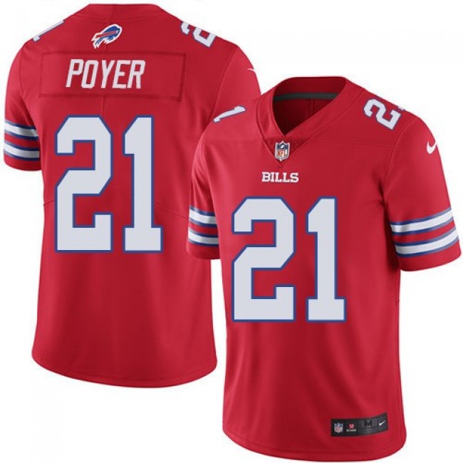 Nike Bills #21 Jordan Poyer Red Men's Stitched NFL Limited Rush Jersey