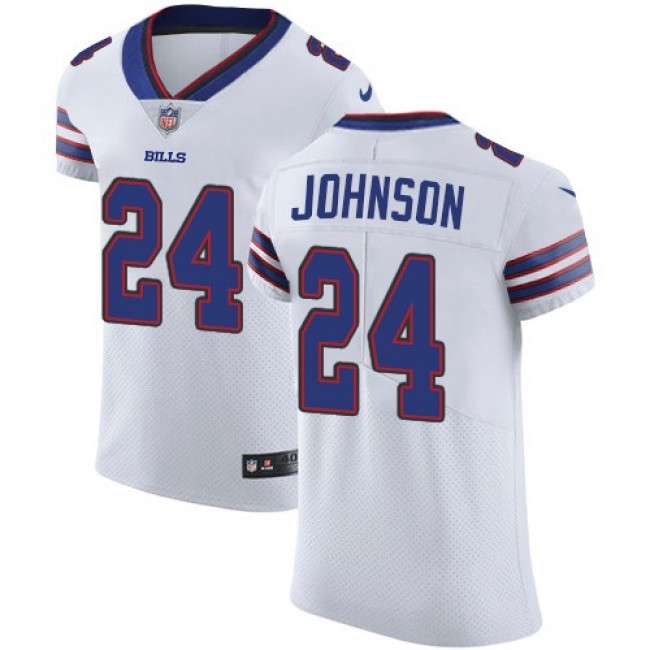 Nike Bills #24 Taron Johnson White Men's Stitched NFL Vapor Untouchable Elite Jersey