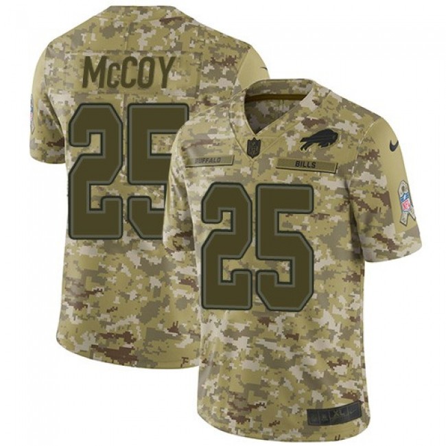 Nike Bills #25 LeSean McCoy Camo Men's Stitched NFL Limited 2018 Salute To Service Jersey