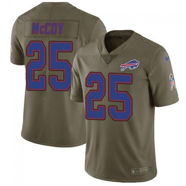 Buffalo Bills #25 LeSean McCoy Olive Youth Stitched NFL Limited 2017 Salute to Service Jersey