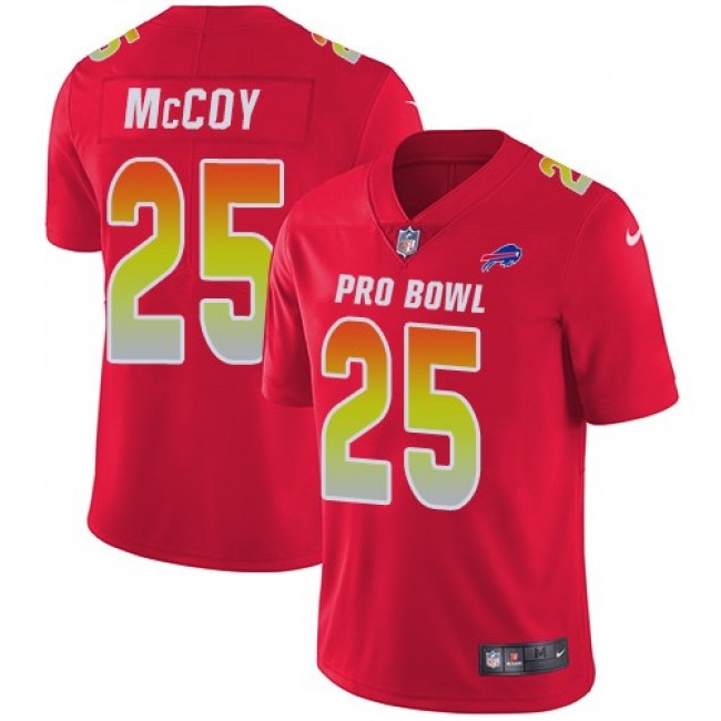 Women's Bills #25 LeSean McCoy Red Stitched NFL Limited AFC 2018 Pro Bowl Jersey