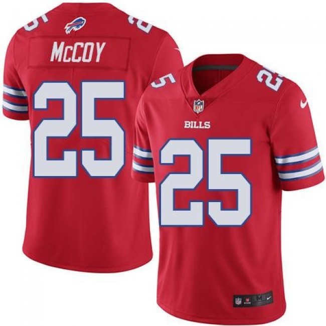Buffalo Bills #25 LeSean McCoy Red Youth Stitched NFL Limited Rush Jersey