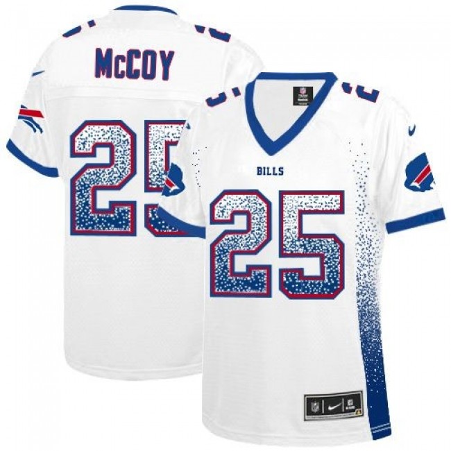 Women's Bills #25 LeSean McCoy White Stitched NFL Elite Drift Jersey