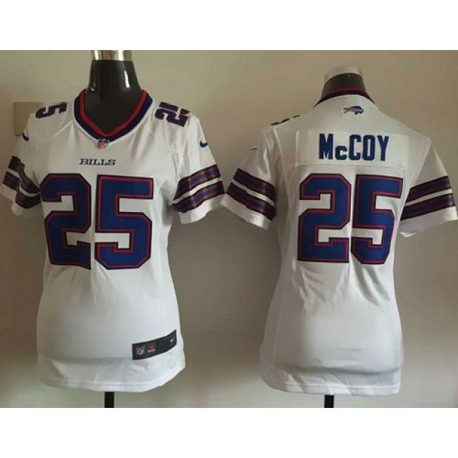 Women's Bills #25 LeSean McCoy White Stitched NFL Elite Jersey