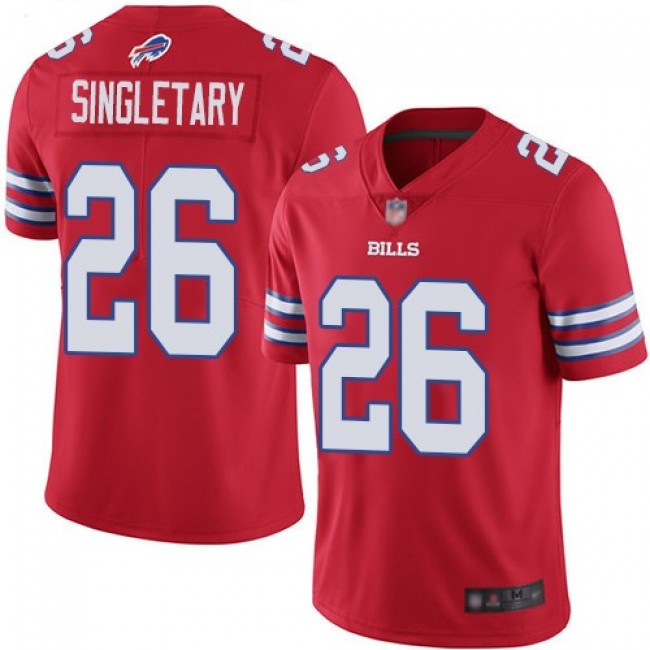 Nike Bills #26 Devin Singletary Red Men's Stitched NFL Limited Rush Jersey