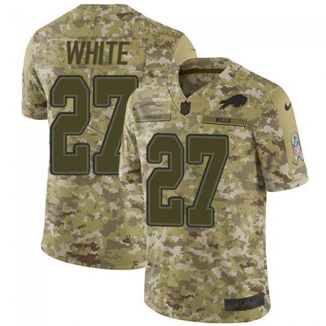 Nike Bills #27 Tre'Davious White Camo Men's Stitched NFL Limited 2018 Salute To Service Jersey