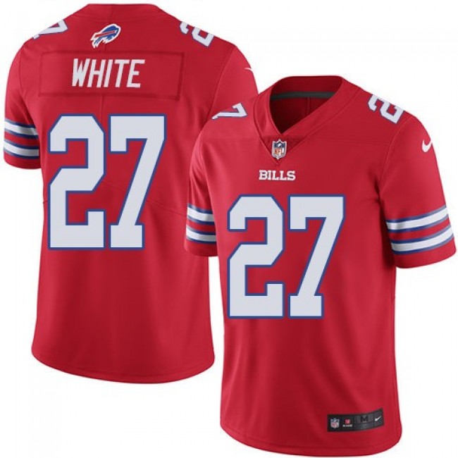 Buffalo Bills #27 Tre Davious White Red Youth Stitched NFL Limited Rush Jersey