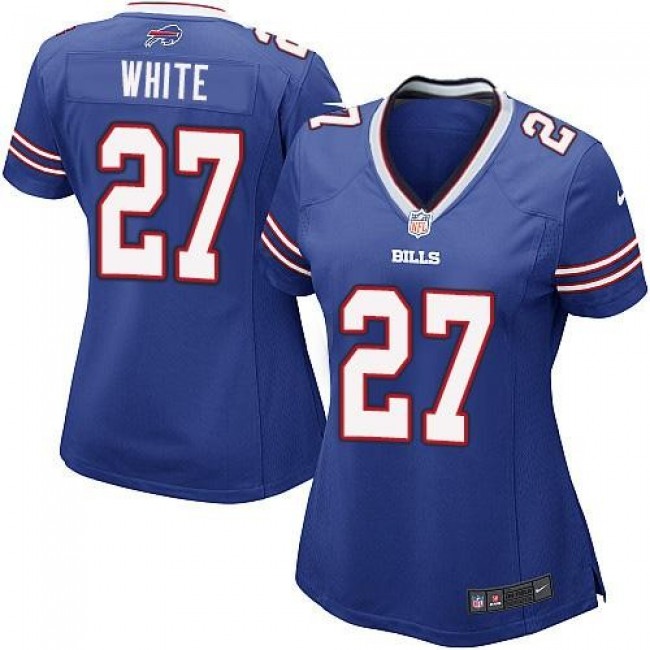 Women's Bills #27 Tre'Davious White Royal Blue Team Color Stitched NFL Elite Jersey
