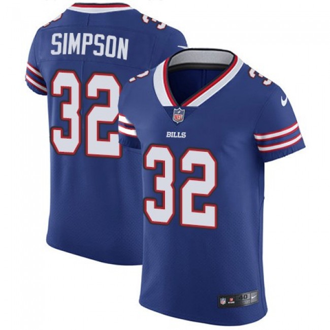 Nike Bills #32 O. J. Simpson Royal Blue Team Color Men's Stitched NFL Vapor Untouchable Elite Jersey