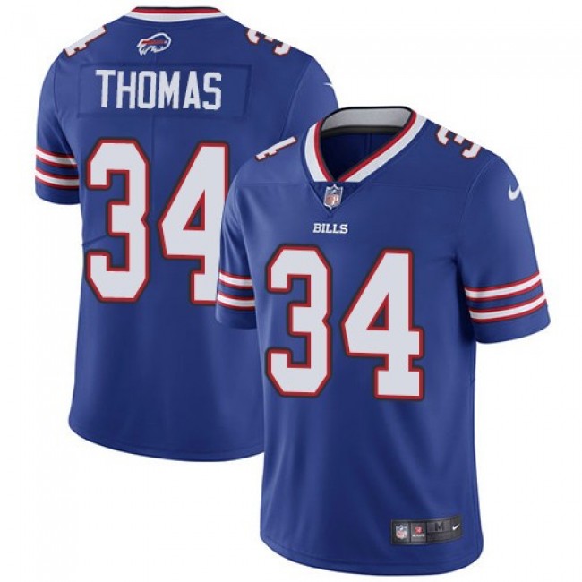 Nike Bills #34 Thurman Thomas Royal Blue Team Color Men's Stitched NFL Vapor Untouchable Limited Jersey