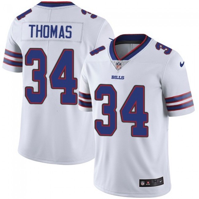 Nike Bills #34 Thurman Thomas White Men's Stitched NFL Vapor Untouchable Limited Jersey