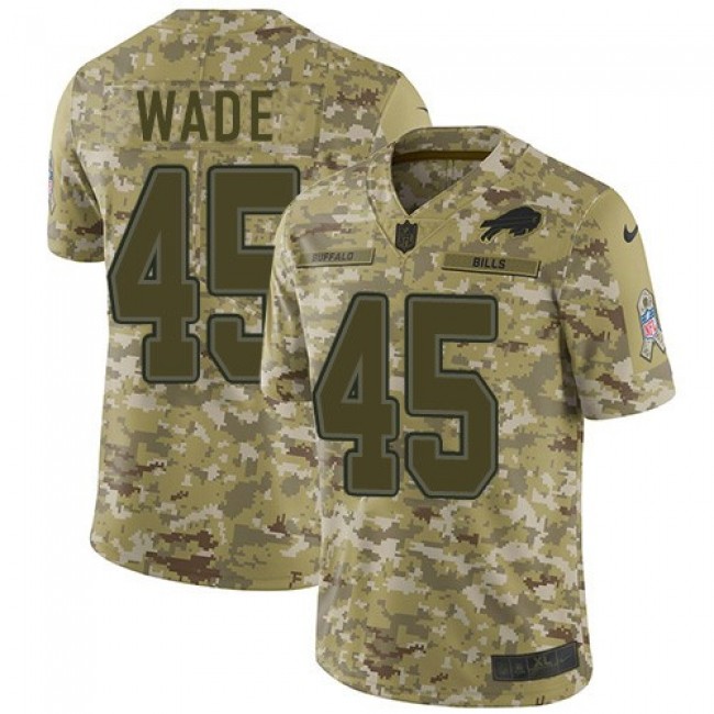 Nike Bills #45 Christian Wade Camo Men's Stitched NFL Limited 2018 Salute To Service Jersey