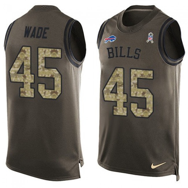 Nike Bills #45 Christian Wade Green Men's Stitched NFL Limited Salute To Service Tank Top Jersey