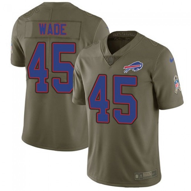 Nike Bills #45 Christian Wade Olive Men's Stitched NFL Limited 2017 Salute To Service Jersey
