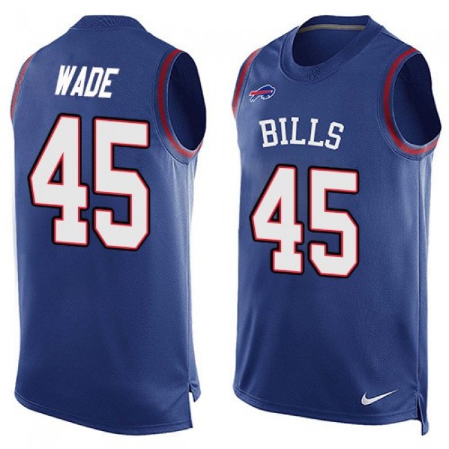 Nike Bills #45 Christian Wade Royal Blue Team Color Men's Stitched NFL Limited Tank Top Jersey