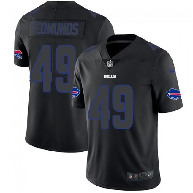 Nike Bills #49 Tremaine Edmunds Black Men's Stitched NFL Limited Rush Impact Jersey
