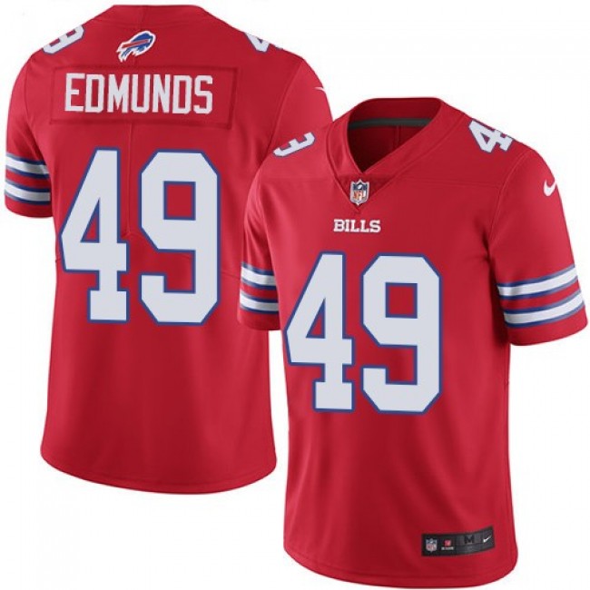 Nike Bills #49 Tremaine Edmunds Red Men's Stitched NFL Limited Rush Jersey