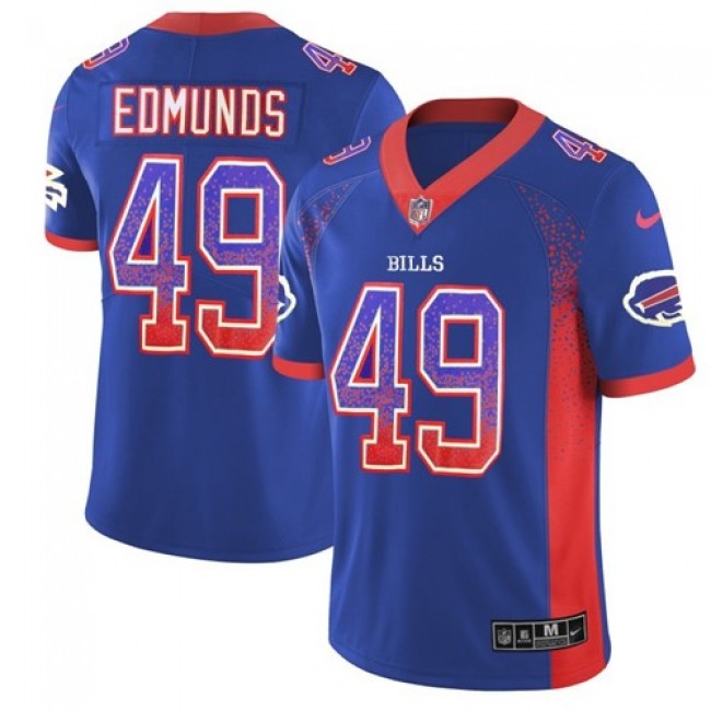 Nike Bills #49 Tremaine Edmunds Royal Blue Team Color Men's Stitched NFL Limited Rush Drift Fashion Jersey