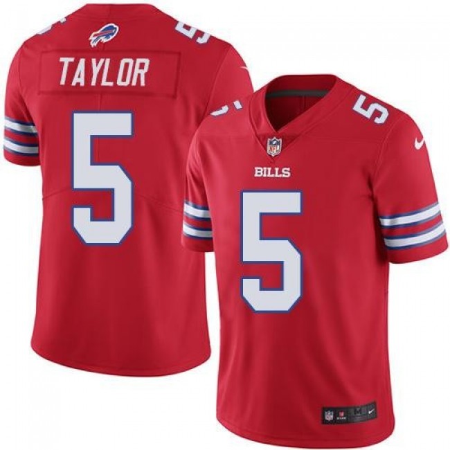 Buffalo Bills #5 Tyrod Taylor Red Youth Stitched NFL Limited Rush Jersey