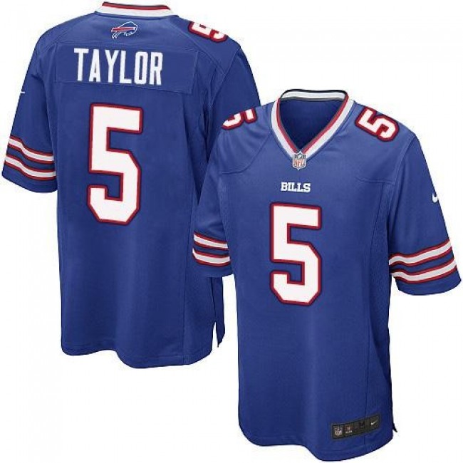 Buffalo Bills #5 Tyrod Taylor Royal Blue Team Color Youth Stitched NFL New Elite Jersey
