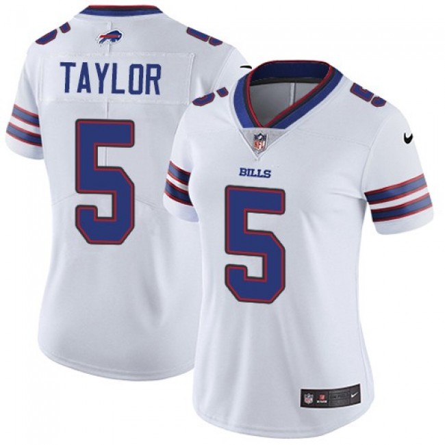 Women's Bills #5 Tyrod Taylor White Stitched NFL Vapor Untouchable Limited Jersey