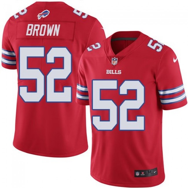 Buffalo Bills #52 Preston Brown Red Youth Stitched NFL Limited Rush Jersey