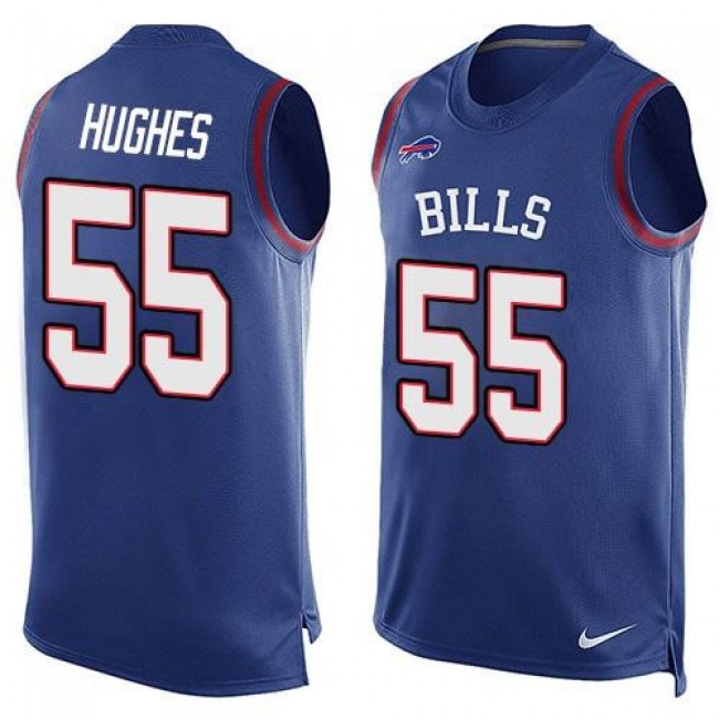 Nike Bills #55 Jerry Hughes Royal Blue Team Color Men's Stitched NFL Limited Tank Top Jersey