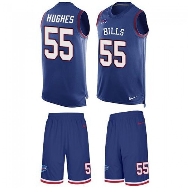Nike Bills #55 Jerry Hughes Royal Blue Team Color Men's Stitched NFL Limited Tank Top Suit Jersey