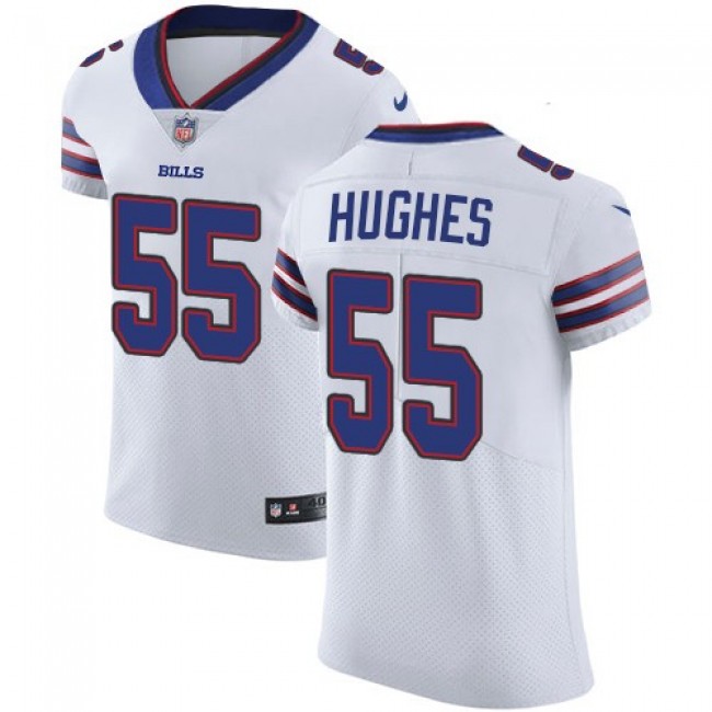 Nike Bills #55 Jerry Hughes White Men's Stitched NFL Vapor Untouchable Elite Jersey